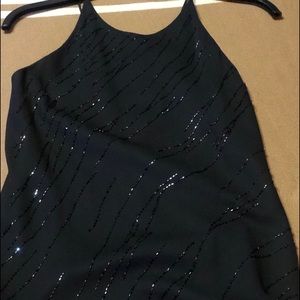 Black embellished cocktail dress